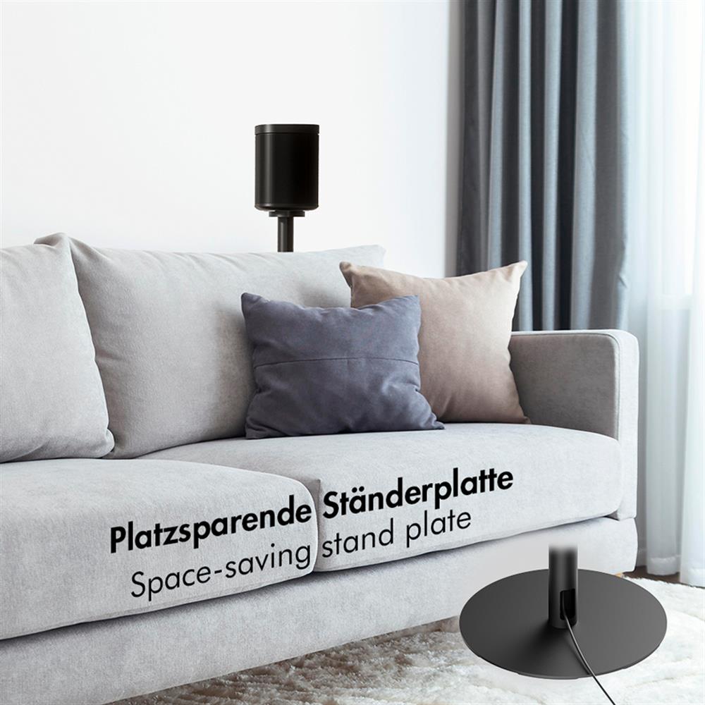 LogiLink Lautsprecherständer für SONOS ERA 100 & 300, höhenverstellbar, max. 5 kg, Schwarz