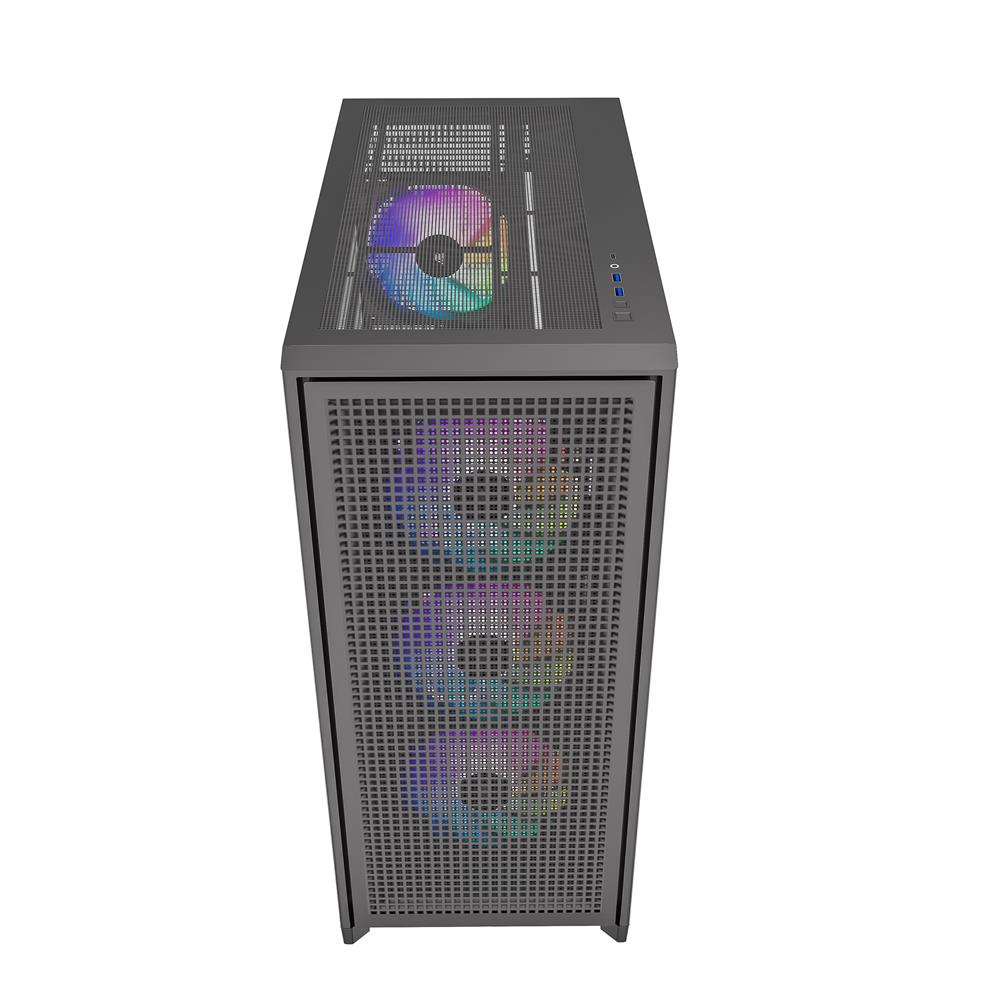 Silentware Air 2000 A-RGB Black – Midi Tower mit Glas-Seitenfenster & 7 RGB-Lüftern für maximalen Airflow