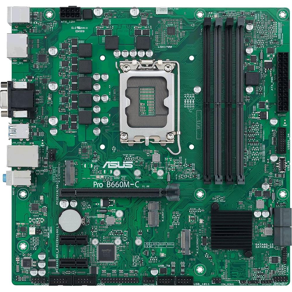 ASUS Pro B660M-C D4-CSM Business Mainboard Sockel Intel LGA 1700 mATX DDR4