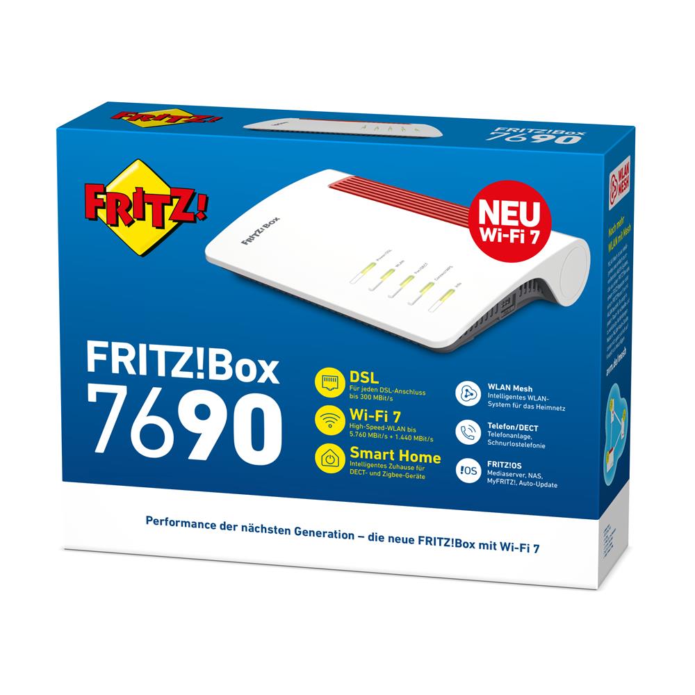 FRITZ!Box 7690 – High-End-Router mit Wi-Fi 7, Zigbee & Smart-Home-Zentrale