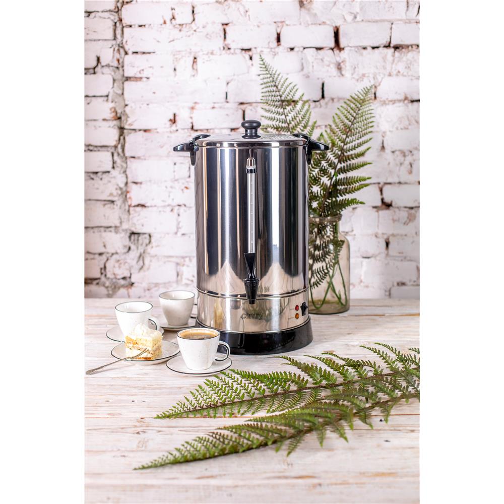 Camry CR 1259 Heißgetränkespender 20 Liter Edelstahl Heißwasserspender Zapfhahn silber