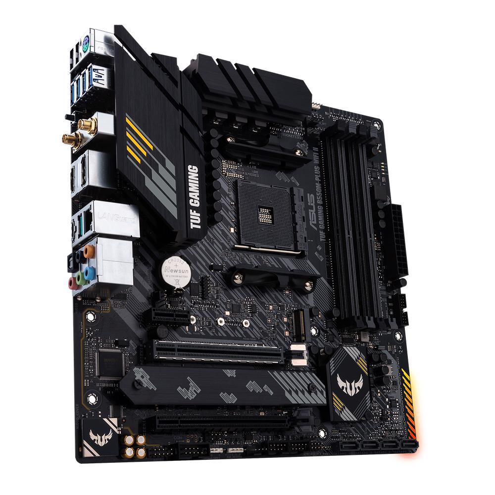 ASUS TUF GAMING B550M-PLUS WIFI II Mainboard Sockel Ryzen AM4 AMD mATX PCIe 4.0 dual M.2 WiFi6