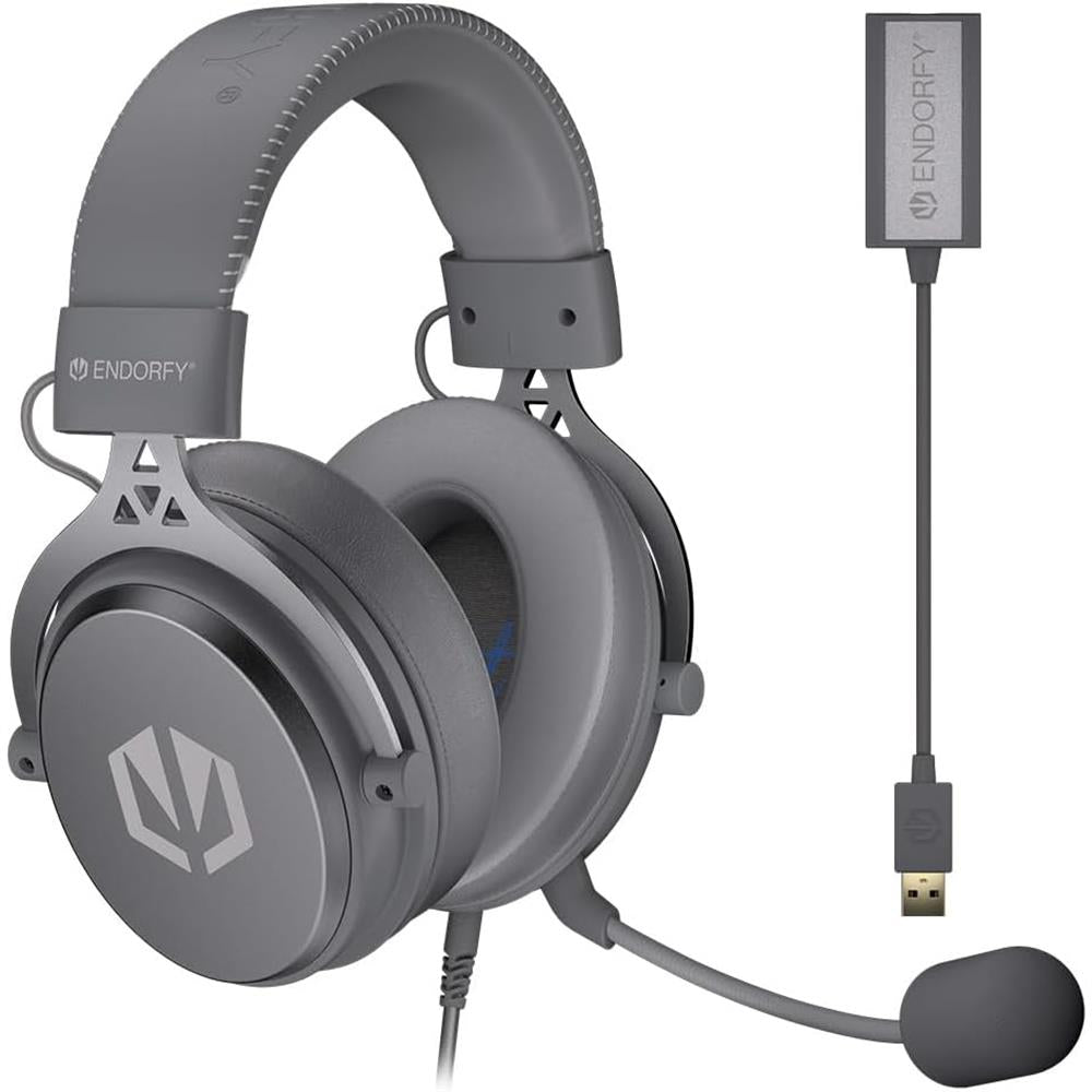 ENDORFY VIRO Plus USB Alt Gray Gaming-Headset – 7.1 Sound & abnehmbares Mikrofon