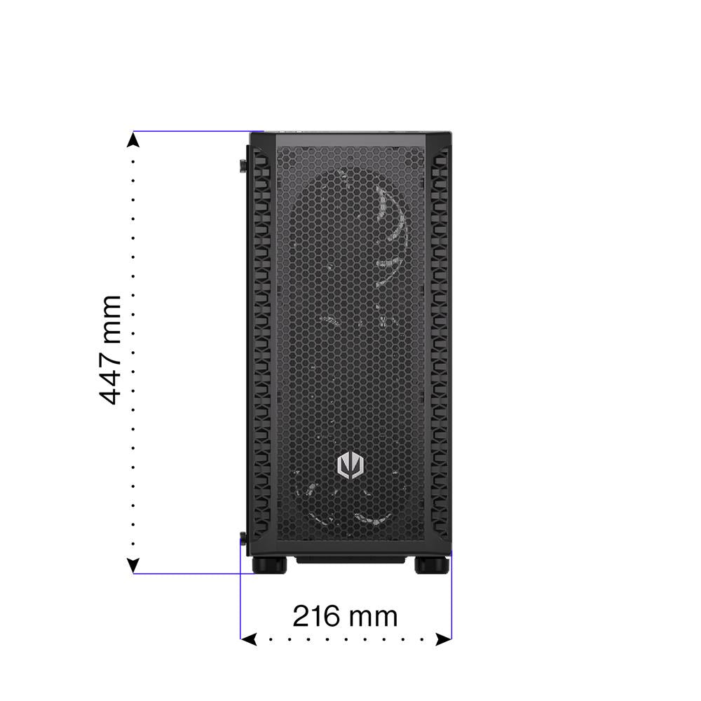 ENDORFY Signum 300 Air, ATX PC-Gehäuse, inkl. 4x 120mm PWM-Lüfter, Mesh-Frontplatte, Seitenteil aus gehärtetem Glas | EY2A005