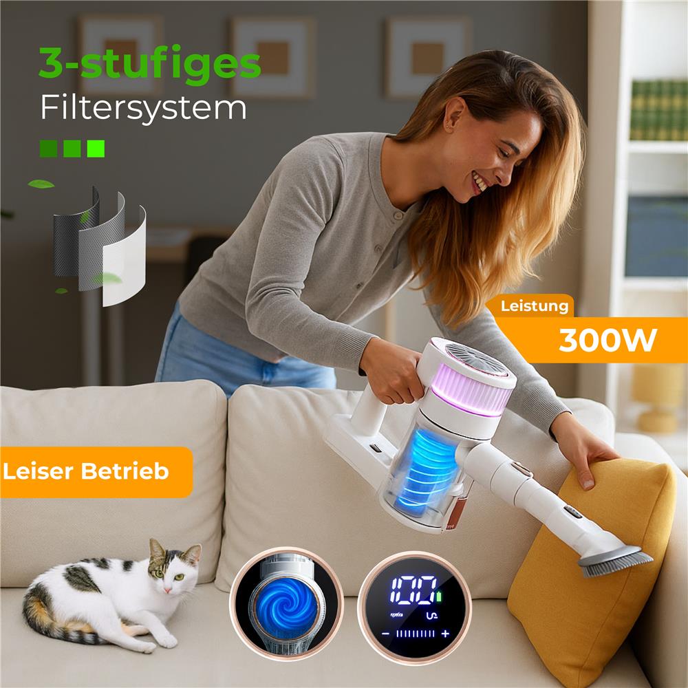 Adler AD 7079 Kabelloser Staubsauger Weiß leise