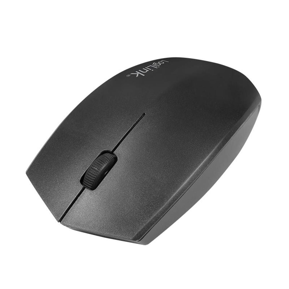 LogiLink Ergonomische Funk & Bluetooth Maus, 2,4 GHz, 1200 dpi, Schwarz