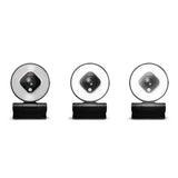 LogiLink Full-HD-USB-Webcam mit Autofokus, Ringlicht & Stativ, 76° Weitwinkel