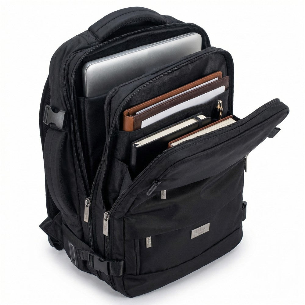 Camry CR 6880 Reiserucksack 24L, Handgepäck Rucksack 40x20x30 cm, Laptoprucksack bis 17 Zoll, Schuhfach, Nassfach, RFID, USB, YKK