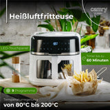 Camry CR 6319 Heißluftfritteuse 8L – XXL Air Fryer mit großem Fassungsvermögen, fettarme Zubereitung und modernes digitales Küchengerät