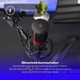 ENDORFY Solum Streaming USB Mikrofon Schwarz mit Anti Shock Montage
