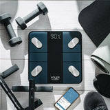 Adler AD 8186 Tuya Smart Badezimmerwaage mit App Bluetooth Personenwaage schwarz