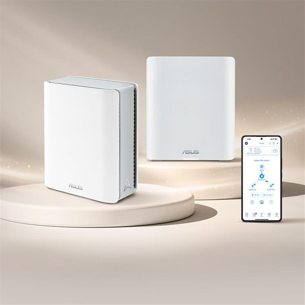 ASUS ZenWiFi BT10 Tri‑Band WiFi 7 Mesh Router 2er Set mit 6 GHz, 18 Gbit/s und 10G Ports