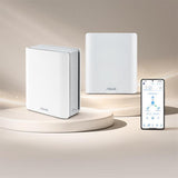 ASUS ZenWiFi BT10 Tri‑Band WiFi 7 Mesh Router 2er Set mit 6 GHz, 18 Gbit/s und 10G Ports