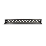 LogiLink 19" Patchpanel für 24 Cat.6A-Module, 1 HE, unbestückt, schwarz