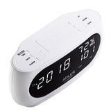 Adler AD 1186 LED Wecker mit Thermometer, Datum und Luftfeuchtigkeit Weiß