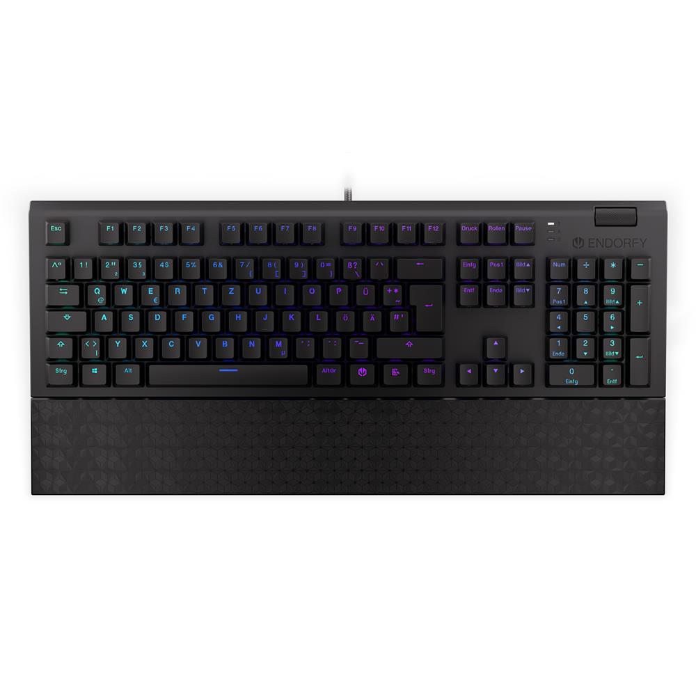 ENDORFY Omnis (schwarz, DE-Layout, Kailh RGB Red), Tastatur, Beleuchtet, Kabellos, Handauflage