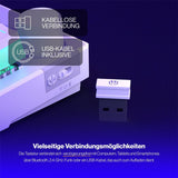 ENDORFY Thock Wireless Onyx White Tastatur mit Kailh Box Red US Layout ARGB