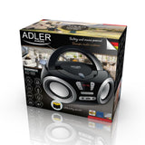 Adler AD 1181 CD Boombox FM Radio CD-Player MP3 USB / AUX Anschluß LCD Anzeige Batterie oder Strom