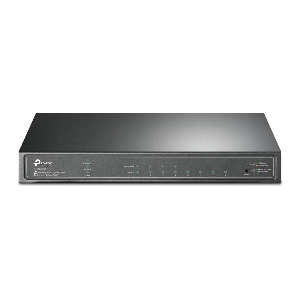 TP-Link TL-SG2008P JetStream 8-Port-Gigabit-Smart-Switch mit 4 PoE+-Ports Metallgehäuse