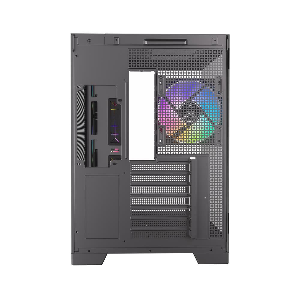 Silentware View A-RGB Black – Showcase Midi Tower mit Glasfront, Glas-Seitenfenster & 4 RGB Lüftern