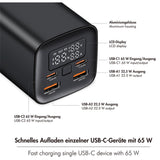 LogiLink Powerbank 20.000 mAh, QC 3.0 & PD 3.0, 65 W Schnellladen, Schwarz