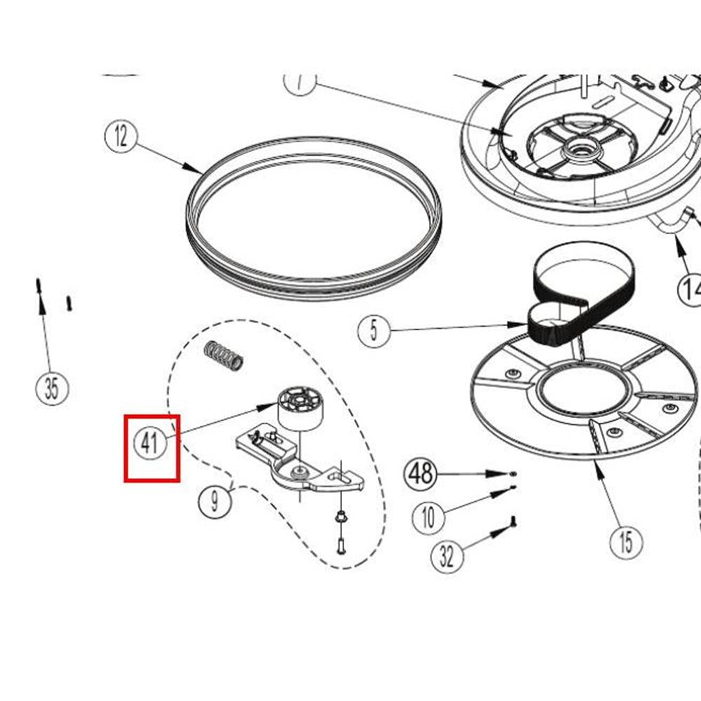 Nilfisk Original 56380090 Flat Idler Asm Spannrolle