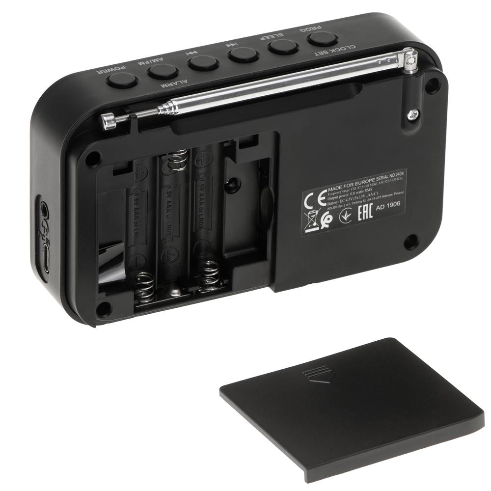 Adler AD 1906 PLL AM/FM Digitalradio modernes Radio USB C Batterie weiß schwarz