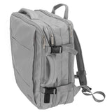 Camry CR 6881mg Reiserucksack 24L erweiterbar, Handgepäck Rucksack mit Laptopfach bis 15,6 Zoll, Business Backpack mit RFID-Fach, USB-Anschluss, Trolleykompatibel Grau