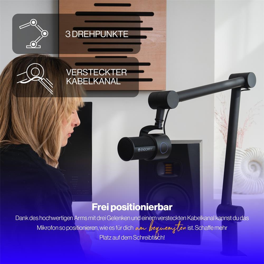 ENDORFY Solum Studio USB Mikrofon mit verstellbarem Arm