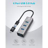 GRAUGEAR USB 3.0 Hub 4 Port Type A Aluminium