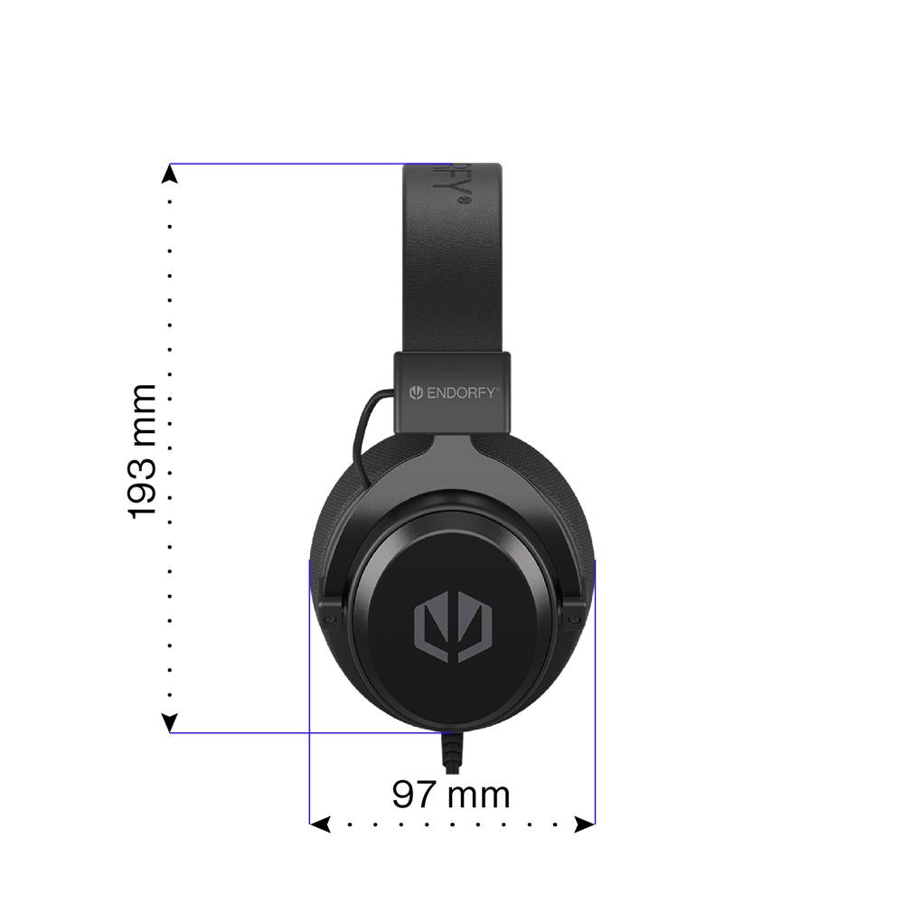 ENDORFY VIRO Infra EY1A003, Gaming Headset, Kopfhörer mit Mikrofon, Schwarz, Klinke, Over-Ear