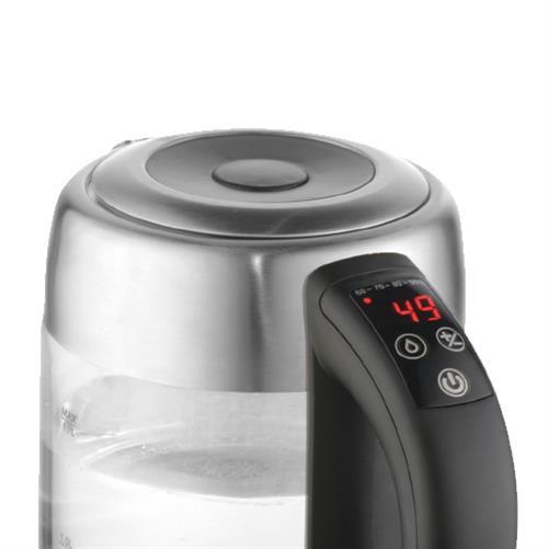 Adler AD 1247 Wasserkocher, 1,7 Liter, 2200 Watt, mit Display und Temperatureinstellung