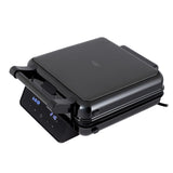 Adler AD 3096 4-in-1 Sandwichmaker, Sandwichtoaster mit Wechselplatten, Waffeleisen, Kontaktgrill, LED-Touchdisplay, Timer, Temperaturregelung, Antihaftbeschichtung, Schwarz/Silber
