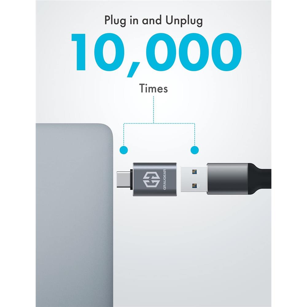 GRAUGEAR USB 3.2 Gen2 Type-C Adapter, Type-A Buchse zu Type-C Stecker, 2 Stück