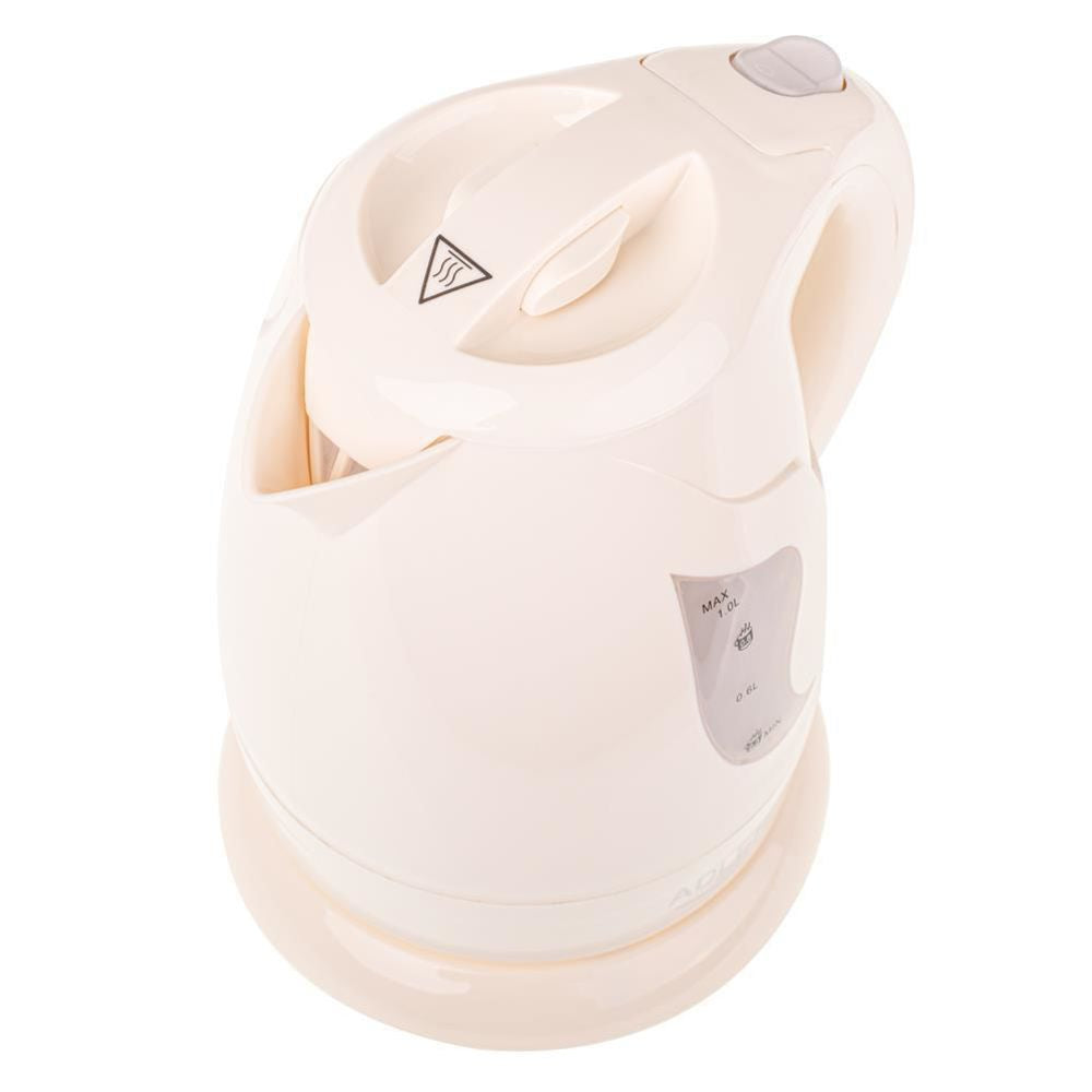 Adler AD 08 Kabelloser Mini-Wasserkocher in Beige, 1 Liter, 850 Watt, für Reisen