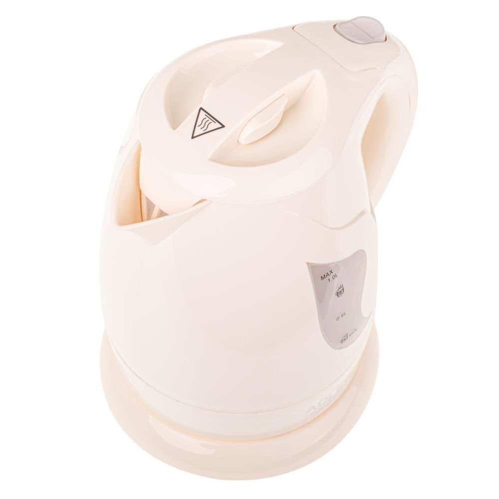 Adler AD 08W Elektrowasserkocher – 1 Liter, 850 Watt, Weiß, Mit Filter & Automatischer Abschaltung