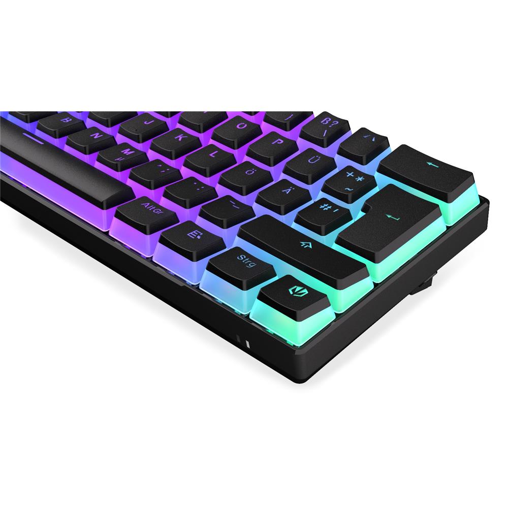 ENDORFY Thock Compact Wireless DE Kailh Box Black Pudding, Tastatur, DE-Layout, Schwarz, Kabellos, Beleuchtet