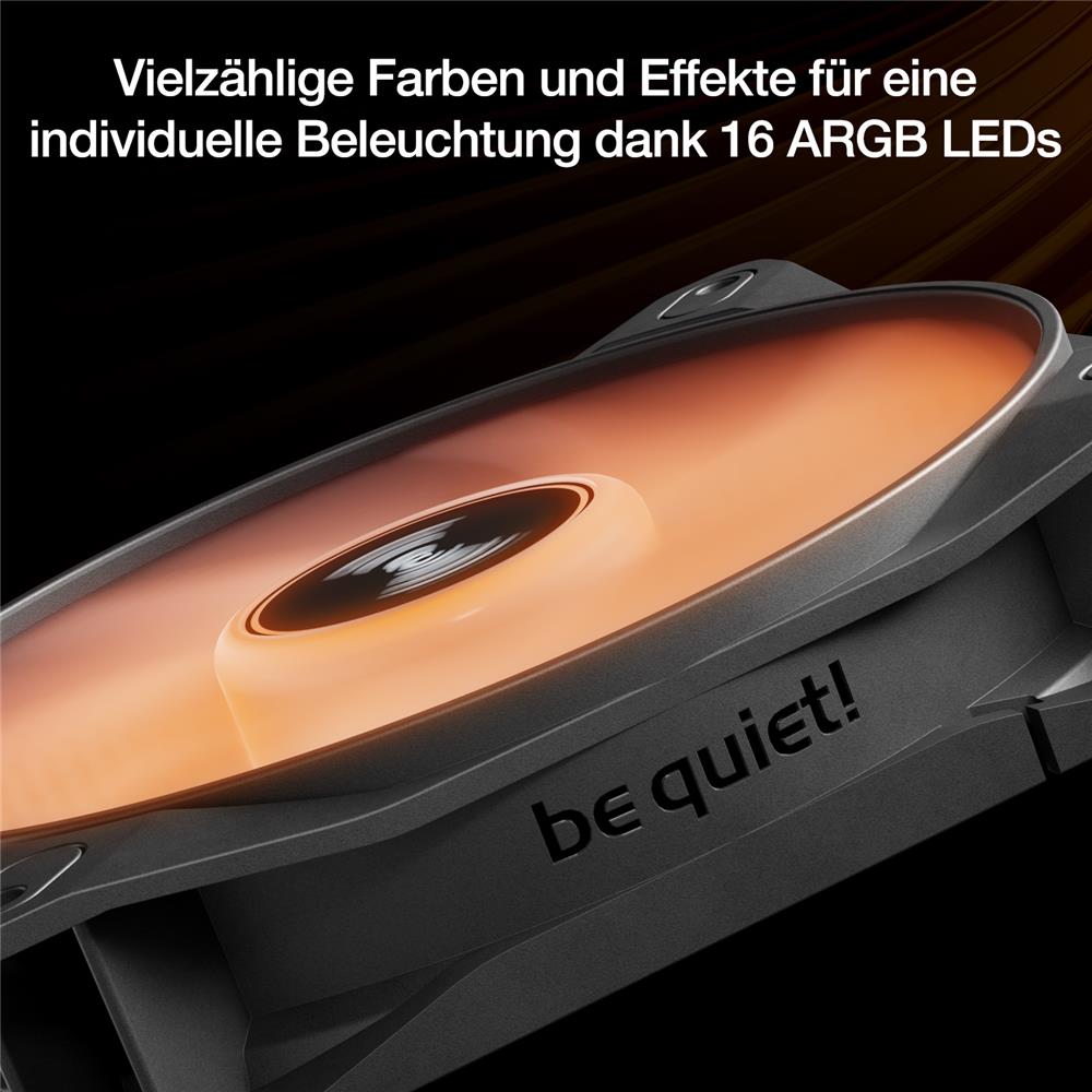 be quiet! Light Wings LX 120mm PWM Reverse Black Lüfter 7 optimierte und invertierte Lüfterblätter