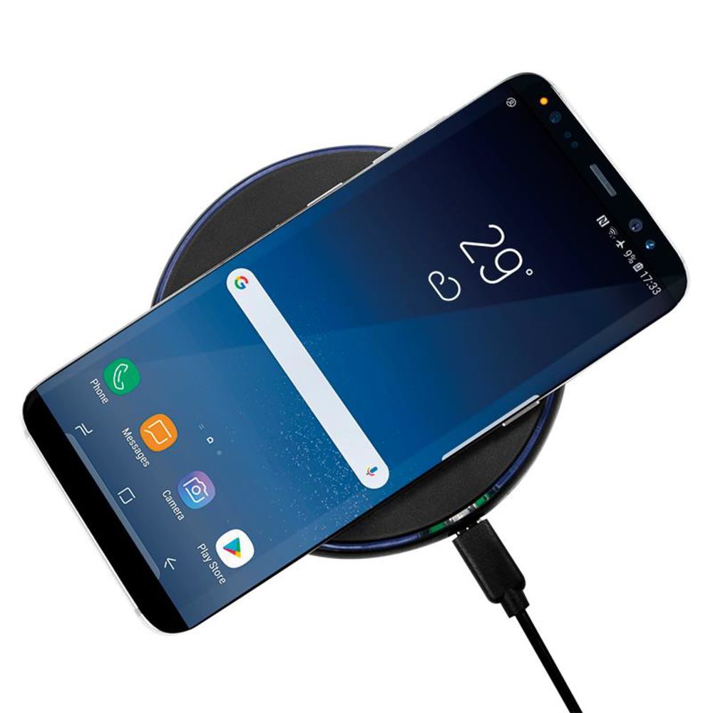 LogiLink Kabelloses Ladegerät 10W mit Fast Wireless Charging kabelloses Laden für Qi-fähigen Geräte