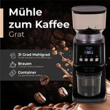 Adler AD 4300 elektrische Kaffeemühle 300g Kaffeebohnen Behälter schwarz
