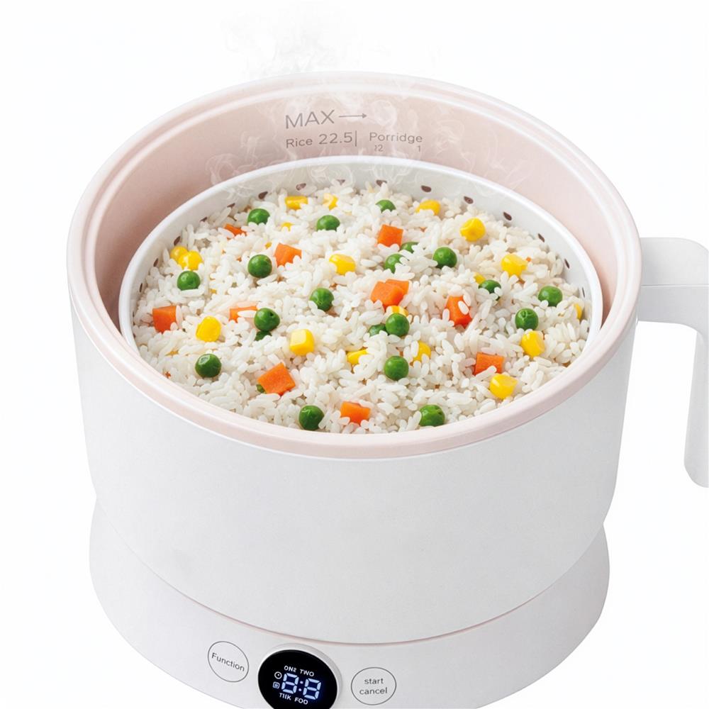 Adler AD 6422 Multikocher 1,0 L, 800 W, 4 Kochmodi, LED-Touch-Display, Warmhaltefunktion bis 12 Std., Dampfgaraufsatz, Glasdeckel, Antihaftbeschichtung