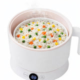 Adler AD 6422 Multikocher 1,0 L, 800 W, 4 Kochmodi, LED-Touch-Display, Warmhaltefunktion bis 12 Std., Dampfgaraufsatz, Glasdeckel, Antihaftbeschichtung