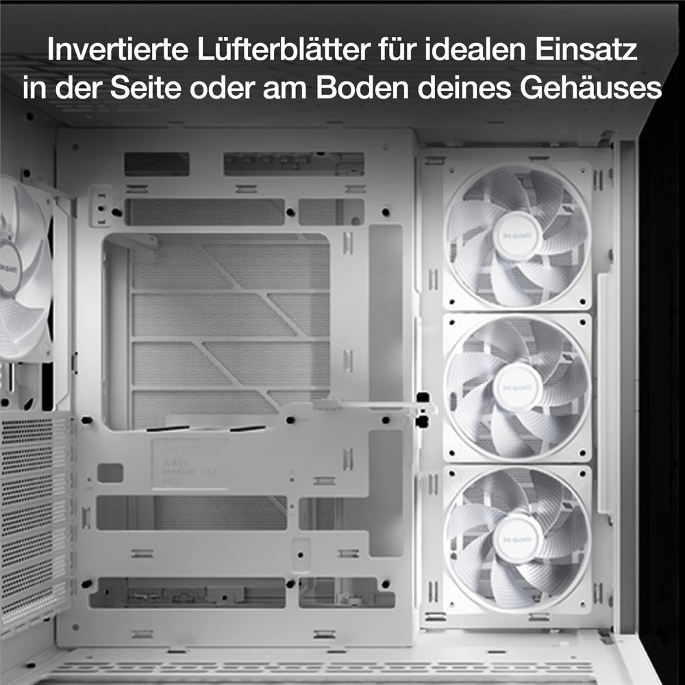 be quiet! Light Wings LX 120mm PWM Reverse White Lüfter 7 optimierte und invertierte Lüfterblätter