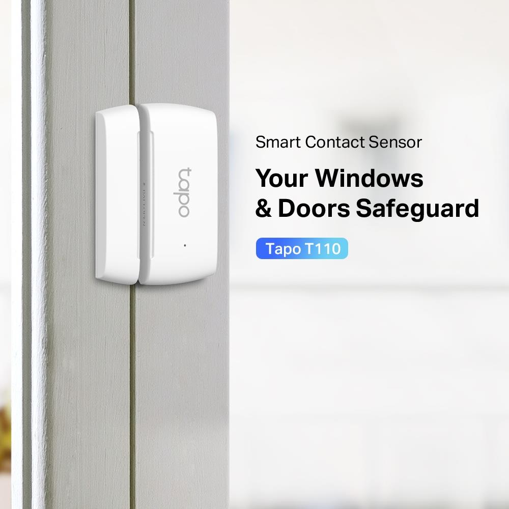 TP-Link Tapo T110 Smarter Kontaktsensor für Fenster und Türen mit Echtzeit-Benachrichtigung