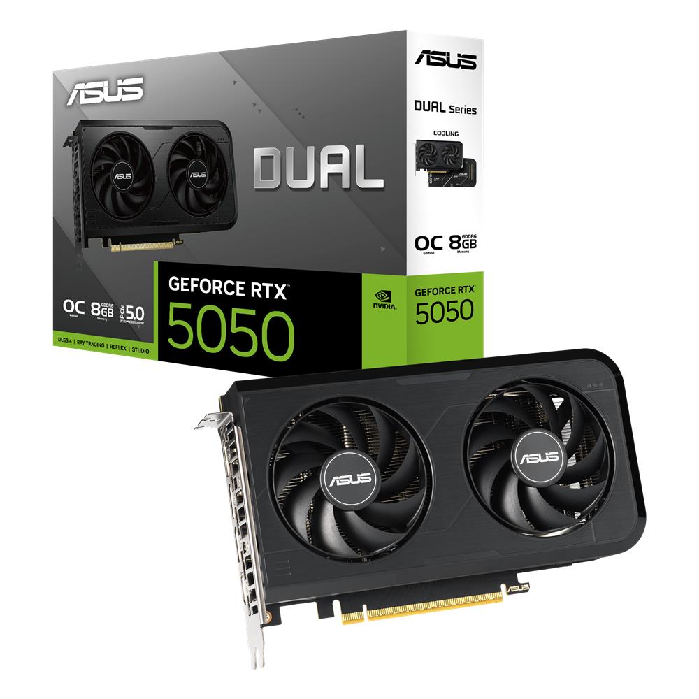 ASUS Dual GeForce RTX 5050 OC 8GB GDDR6 Gaming Grafikkarte PCIe 5.0