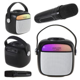 Adler AD 1199 Karaoke Lautsprecher mit Mikrofon SD USB AUX Bluetooth schwarz