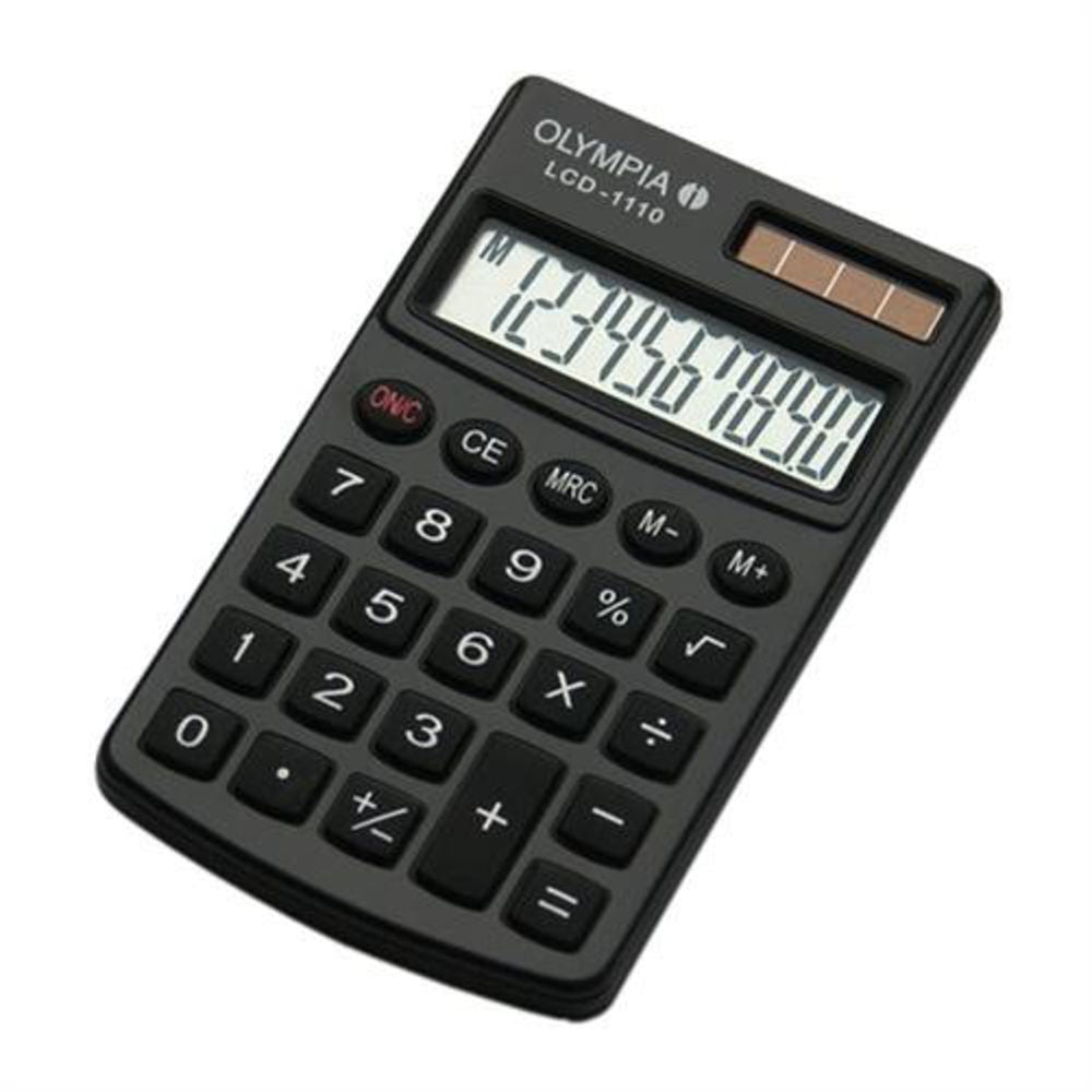 Olympia LCD 1110 Taschenrechner 10 stellig Batterie Solar Schwarz