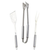 Adler AD 6728 Grillbesteck-Set - Pfannenwender, Grillgabel und Grillzange aus Edelstahl