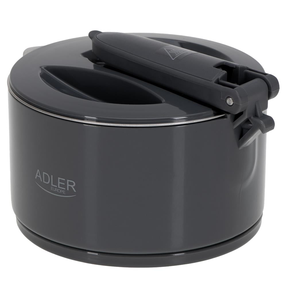 Adler AD 1377 Reise Wasserkocher 0,6 L faltbares Silikongehäuse Camping grau