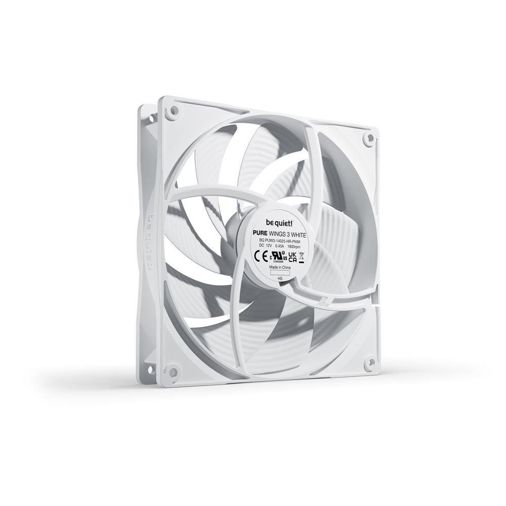 be quiet! Pure Wings 3 140mm PWM high-speed White, Lüfter innovativer Motor mit Close-Loop-Technologie